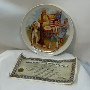 Knowles Patriots Parade Collectible Plate - with CoA EUC
